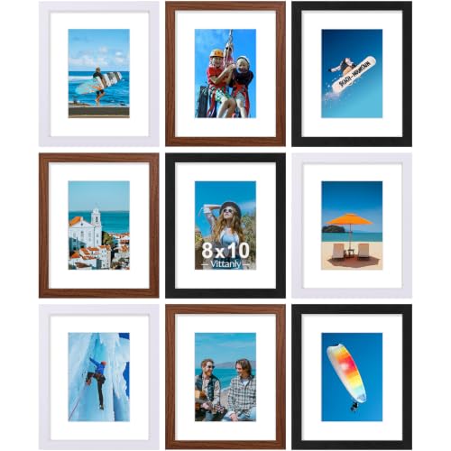 8x10 Picture Frames Set of 9 (9 Count)