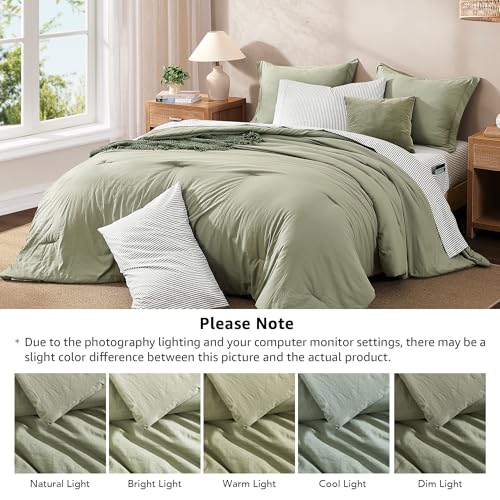 California King Comforter Set 7 Pieces Soft Bed in a Bag King Bedding Set