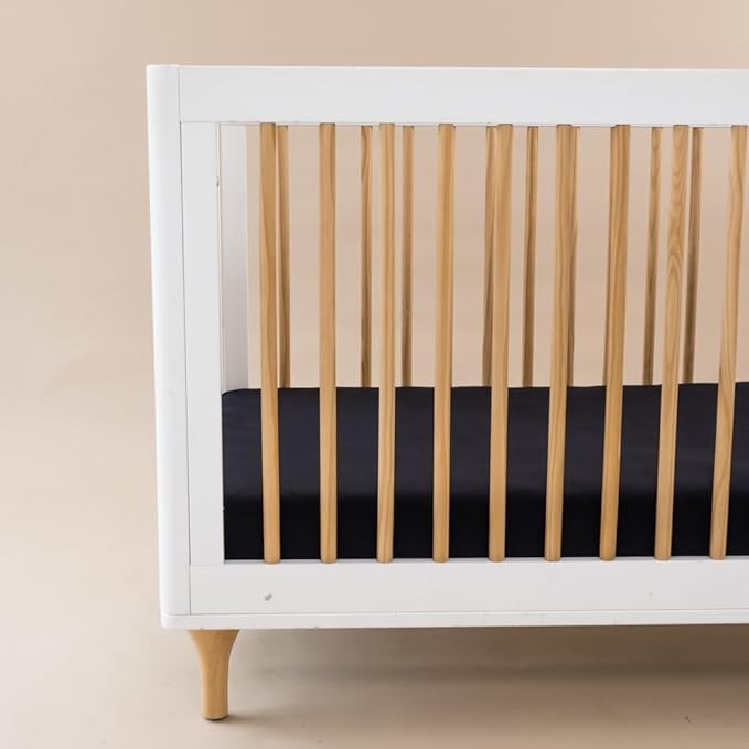 Kyte Baby Soft Crib Sheet - Standard Fitted Crib Sheet Made with Rayon from Bamboo, Ultra-Gentle and Breathable (Midnight)