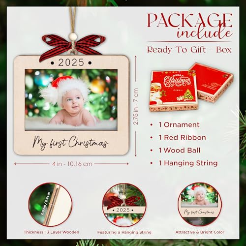 Baby's First Christmas Photo Frame Ornament 2025