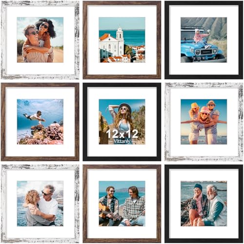 12x12 Picture Frames Set of 9 (9 Count)