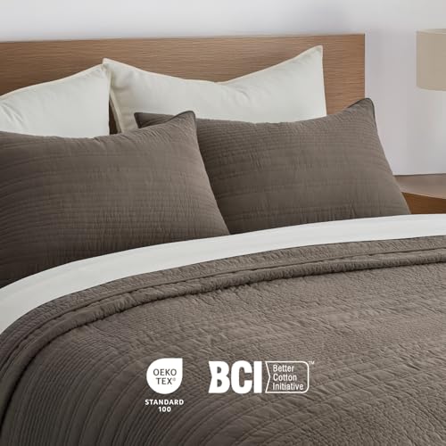 HOME 100% Cotton Modern Lines Quilt Set King Size