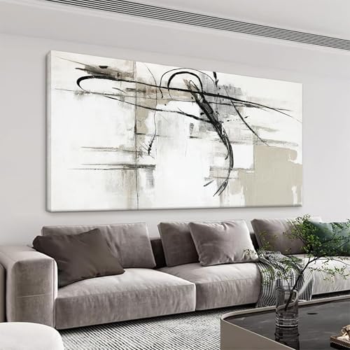 Abstract Canvas Wall Art Decor Artwork Modern Paintings Wall Decorations Maximalist Black Line Wall Art Prints For Wall Bedroom Kitchen Office Artwork Ready To Hang 20"×40"