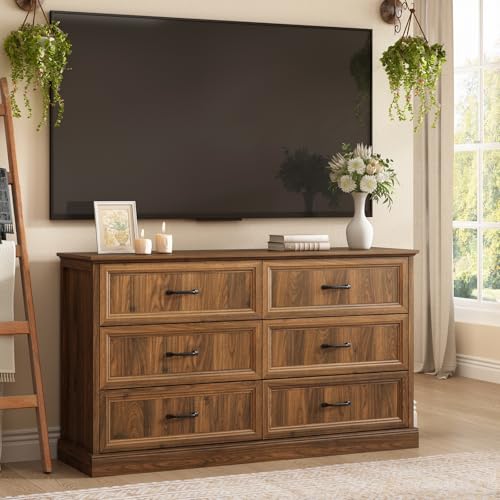 Farmhouse 6 Drawer Dresser for Bedroom