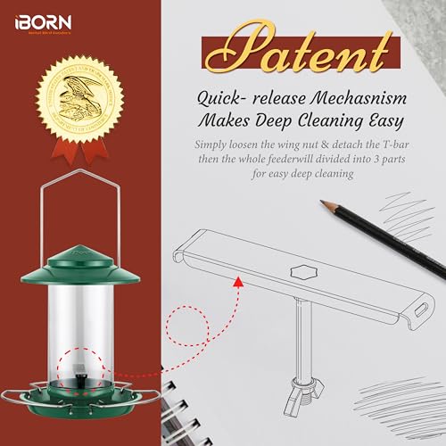 Bird feeders for Outdoors Metal Chew Resistant