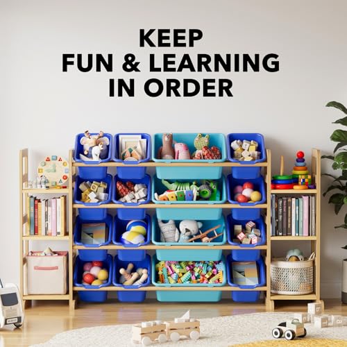 Toy Storage Organizer With 6 Shelves And 16 Bins (6 Count)