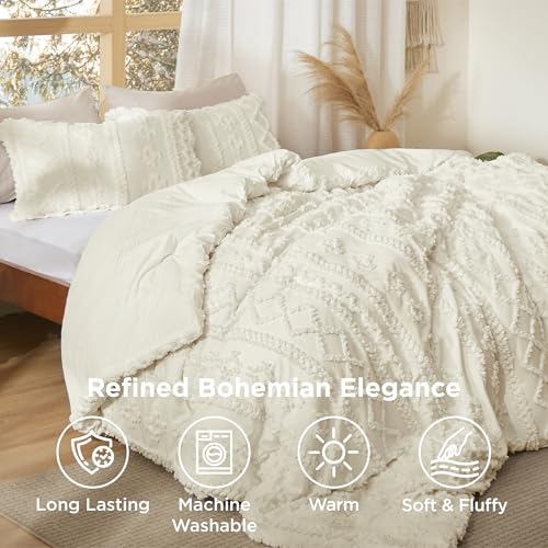 Tufted Boho Comforter Set King Size
