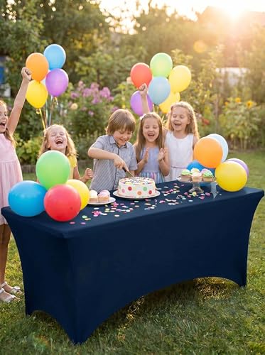 Spandex Table Cloth 2 Pack [8FT (2 Count)