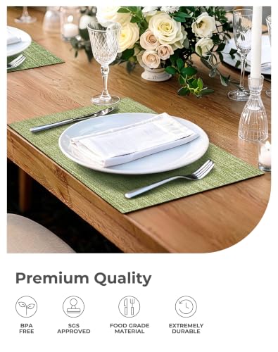 Bean Green Woven Placemats Set of 4 (4 Count)