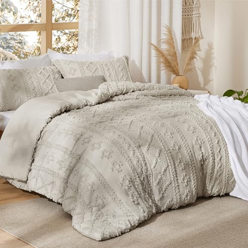 Tufted Boho Comforter Set California King Size
