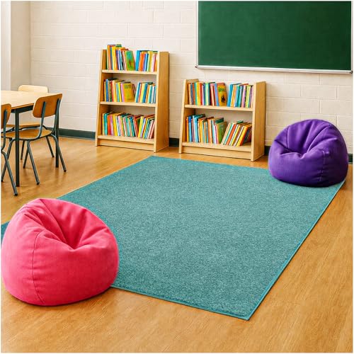 Soft & Colorful 9' x 9' Kids Classroom Area Rug