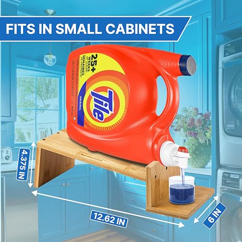 Liquid Laundry Detergent Holder Stand with Tray & Strap