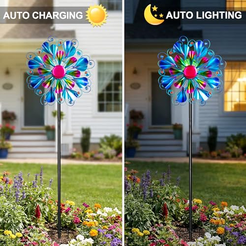 Solar Wind Spinner Outdoor Metal