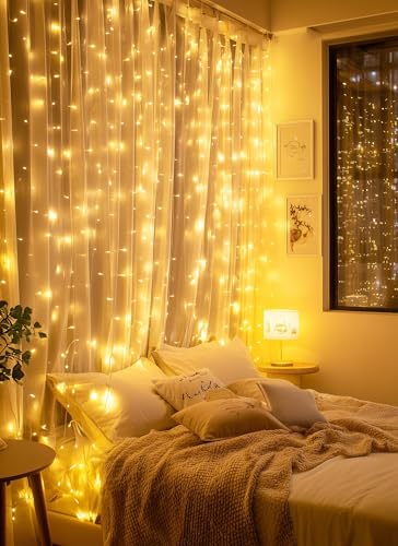 2 Pack 300 LED Fairy Curtain Lights