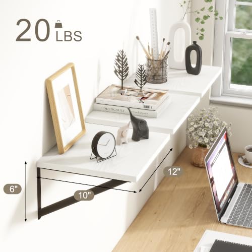 White Floating Shelves Set of 3