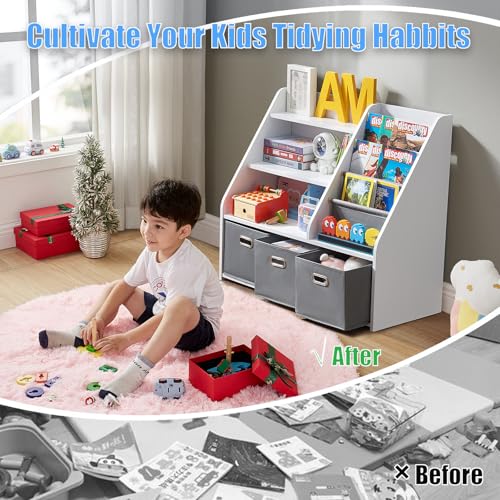 Kids Bookshelf and Toy Storage