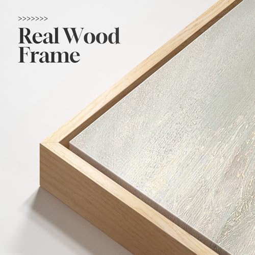 Large Framed Sage Green Abstract Landscape Wall Art for Living Room (3 Count)