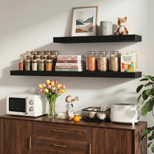 48 Inch Floating Shelves Wall Mounted for Display (2 Count)