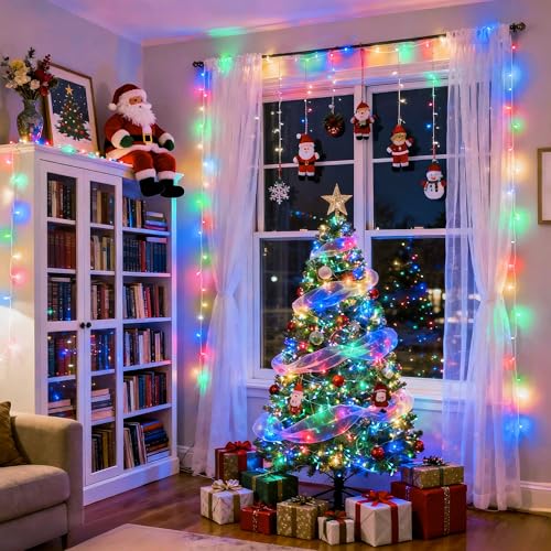 Connectable 91.5ft 250 LED Multicolor Christmas Lights Indoor (91.5 Foot)