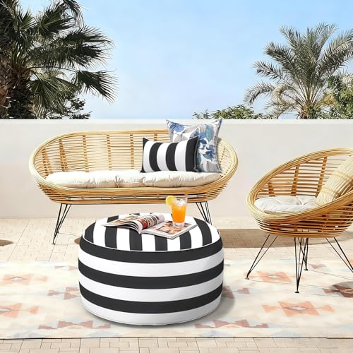 Inflatable Stool Ottoman Footrest with Handle