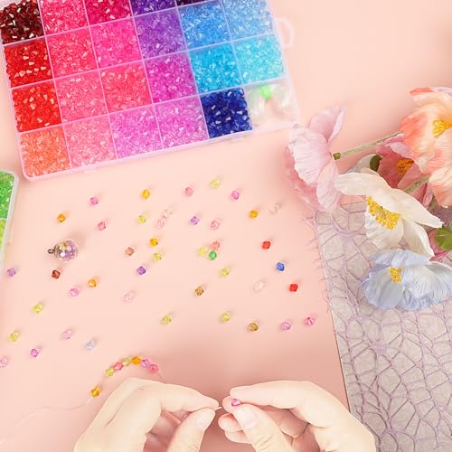 3760 Pieces 6mm Crystal Beads for Jewelry Making (3760 Count)