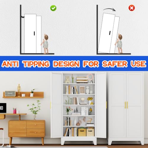 75.2" Tall Metal Storage Cabinet