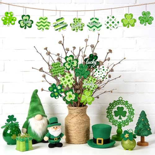 36PCS Wooden Shamrock Ornaments to Paint St. Patrick's Day Decorations (36 Count)