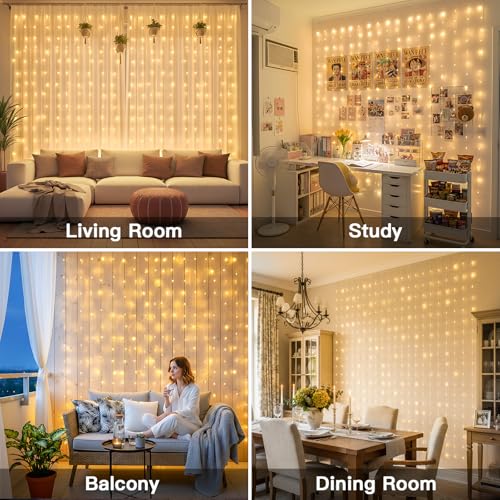 Tangle Free Curtain Lights