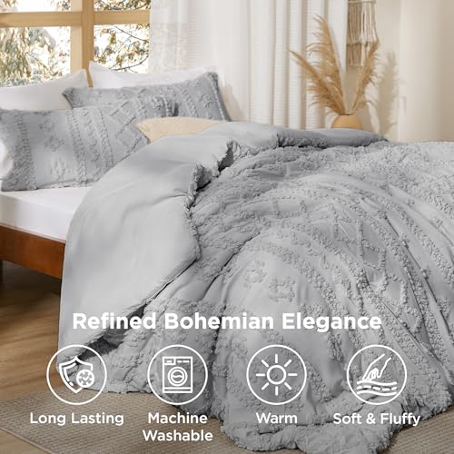 Tufted Boho Comforter Set King Size