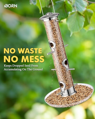 Bird Feeders for Outdoors Metal Chew Resistant Nickle