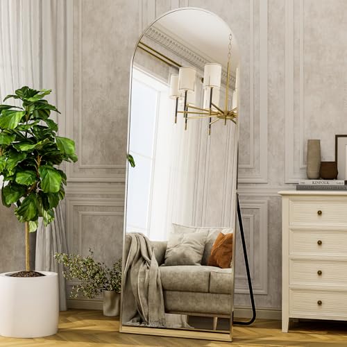 64"x21" Arched Full Length Mirror Free Standing Floor Mirrors