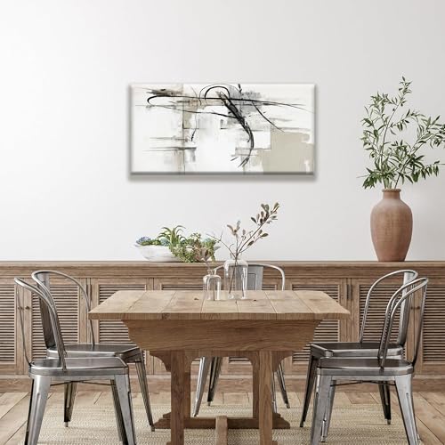 Abstract Canvas Wall Art Decor Artwork Modern Paintings Wall Decorations Maximalist Black Line Wall Art Prints For Wall Bedroom Kitchen Office Artwork Ready To Hang 20"×40"