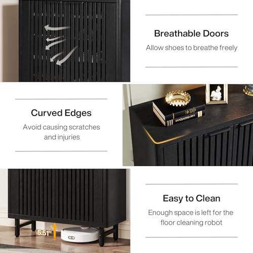 6 Tier Shoe Cabinet with Shutter Doors