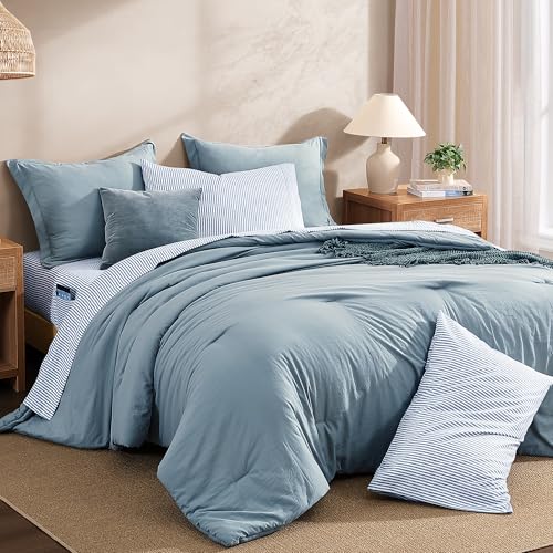 California King Comforter Set 7 Pieces Soft Bed in a Bag King Bedding Set