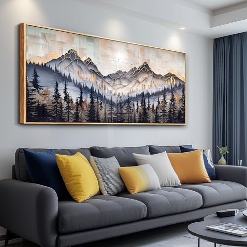 Large Canvas Abstract Ink