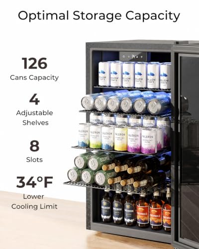 39" Coffee Bar Cabinet with Fridge