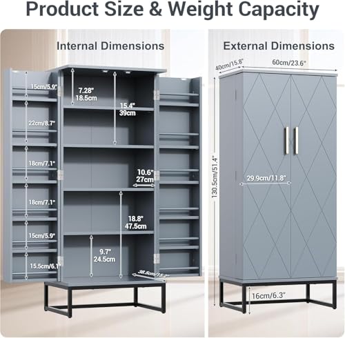 51" Pantry Cabinet with Diamond