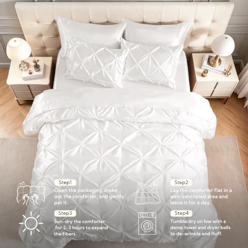Satin Full Size Comforter Set Ivory