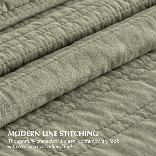 HOME 100% Cotton Modern Lines Quilt Set Queen Size