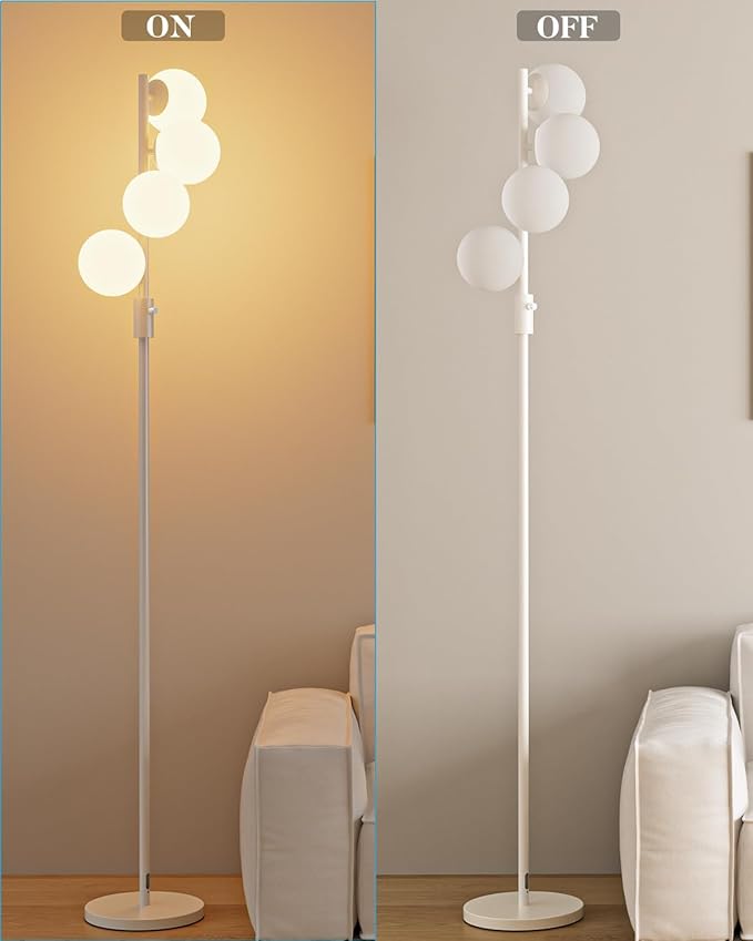 Lightdot 64IN Dimmable Globe Floor Lamp, Standing Lamps