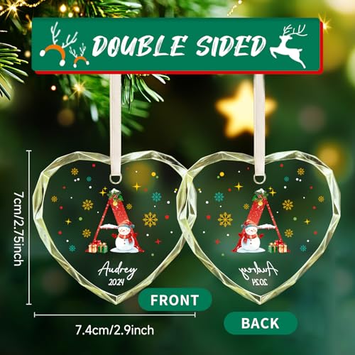 Personalized Christmas Ornaments with Initial Name