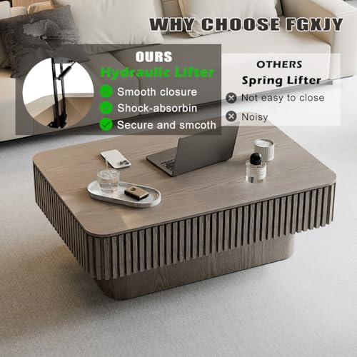 Lift Coffee Table with Storage & Adjustable Height