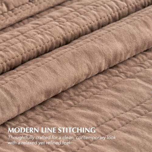 HOME 100% Cotton Modern Lines Quilt Set Queen Size