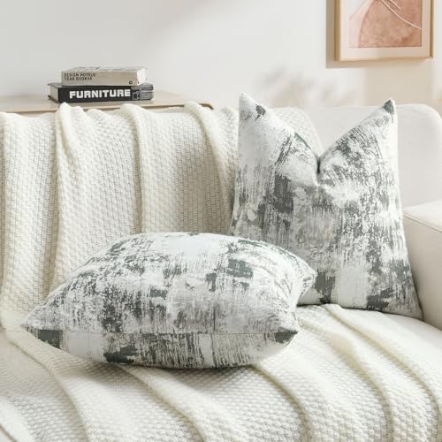 Pack of 2 Faux Cashmere Throw Pillow Covers 16x16 Inch (2 Count)