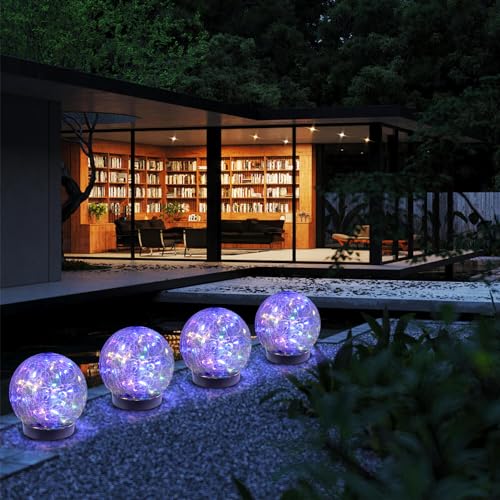 Solar Globe Lights Outdoor Waterproof