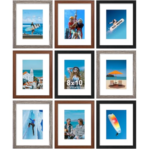 8x10 Picture Frames Set of 9 (9 Count)