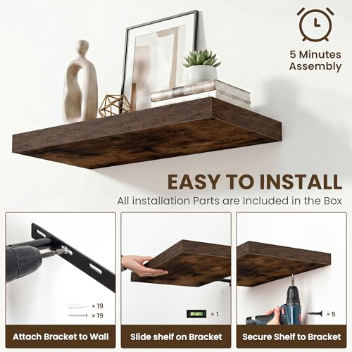 36 Inch Floating Shelves for Wall Set of 2