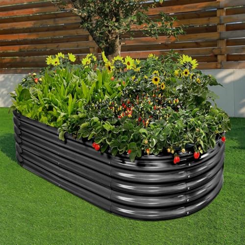 18“ Tall 4×2ft Galvanized Raised Garden Bed Kit