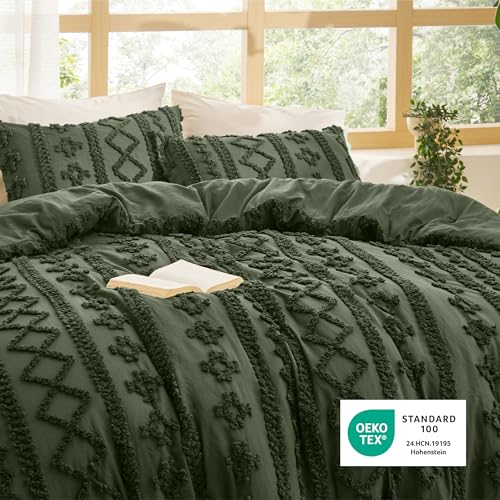 Tufted Boho Comforter Set Oversized Queen