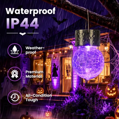 Solar Hanging Lights Outside Halloween Decoration Lanterns 8 PC (8 Count)